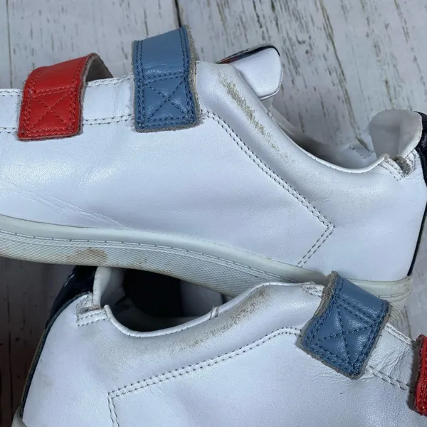 Goats The 005 Leather Sneaker Velcro Straps White Size 8.5 - Image 9