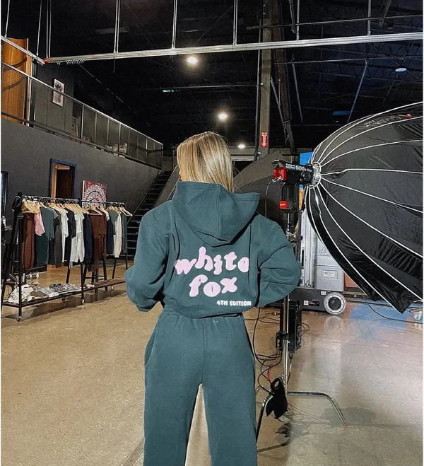 White Fox Sweatshirt and Jogger Set - Image 2