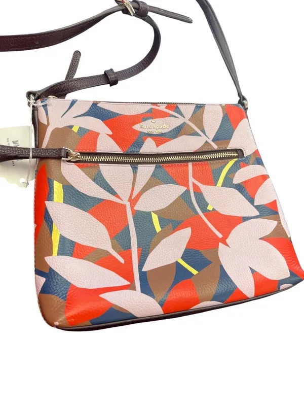 Kate Spade NY woms blue red floral crossbody handbag 9.5"x10.5x2" SKU 10-045 - Image 2