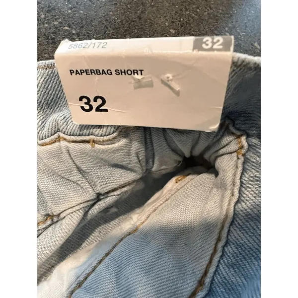 Zara Paperbag High waist Jean Shorts size XS - Image 4