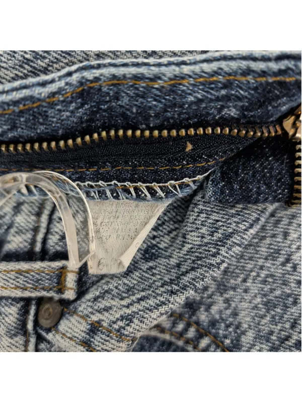 Vintage Lee Denim Acid Wash Cutoff Shorts - Image 3