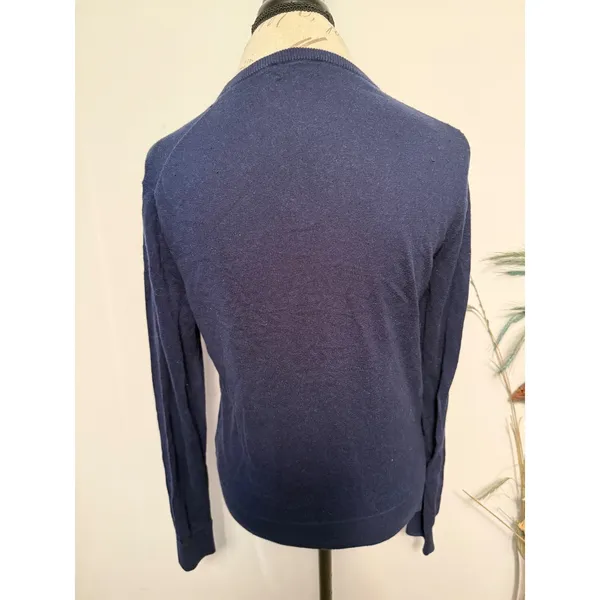 Polo Ralph Lauren Navy‎ Blue Cotton Cashmere Crewneck Sweater Mens Small S/P - Image 3