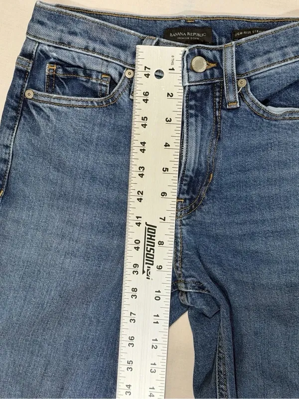 Banana Republic Jeans Skinny Fit High Rise Women’s Size 25 Medium Wash Blue - Image 7