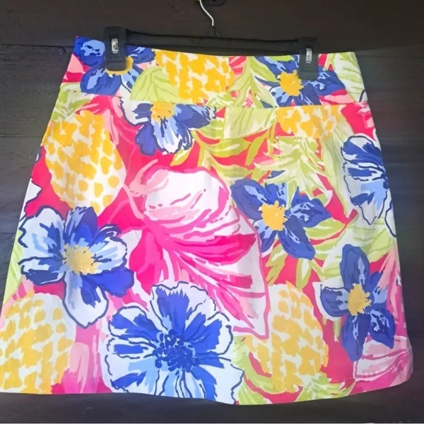 NEW Rafaella Floral Athletic Skort Built In Shorts Pink Blue Small tennis golf - Image 5