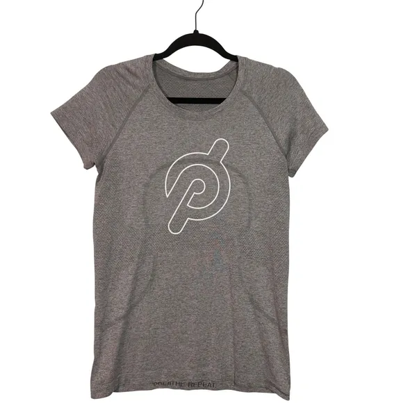 Lululemon Peloton Performance Tee Women Grey Swifty Tech Short Sleeve size 10 - Image 2
