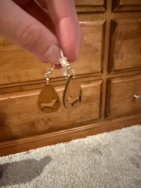 Handmade basset hound earrings  - Image 4