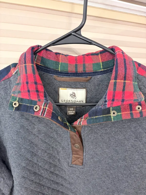 Legendary White Tails Flannel Print Sweatshirt - Image 2
