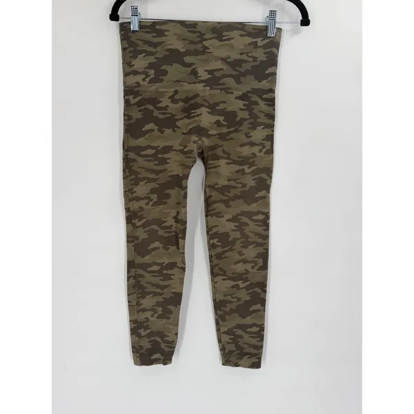 Spanx Leggings Womens L Green Camo Seamless High Waisted Look at Me Now Outdoors - Image 3