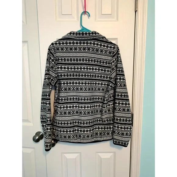 Jachs Cabin‎ Black Quarter T Snap Fleece Sweater Women's Size Small - Image 6