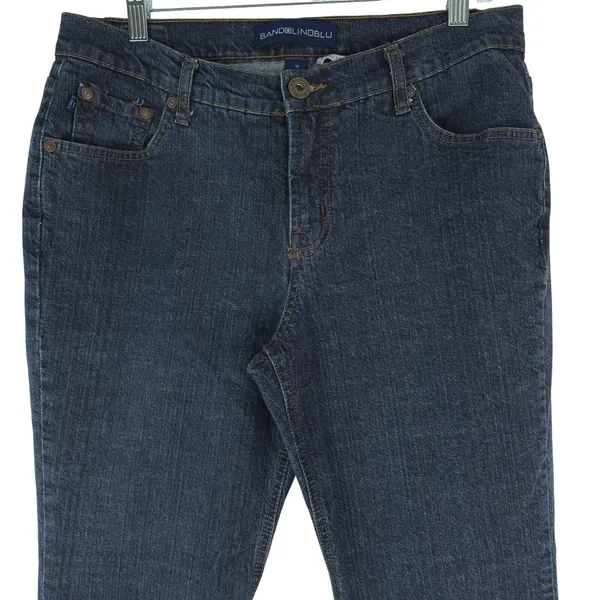Bandolino Blu Cali Modern Bootcut‎ Jeans Womens 10 Dark Blue Stretch Denim - Image 3