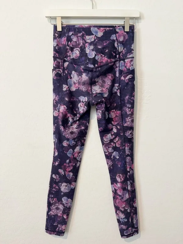 Athleta‎ Matching Set Size XS Floral Leggings Sports Bra Outfit Soft Bloomcore - Image 12