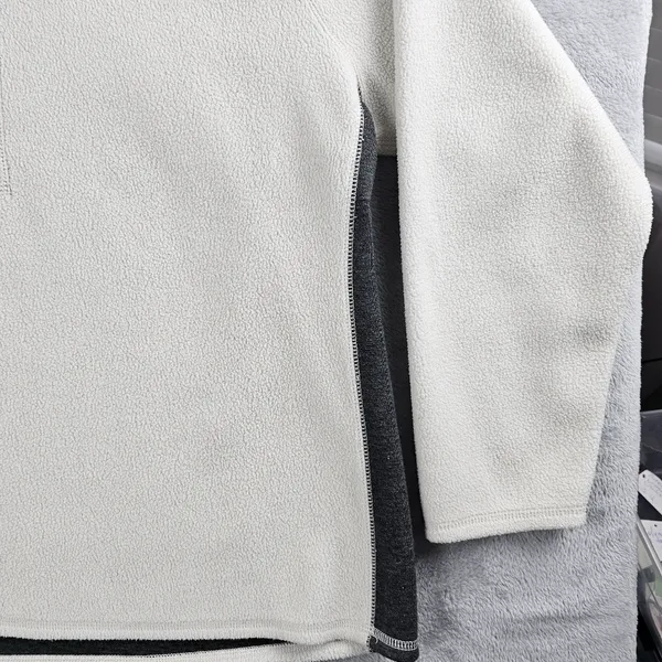 Eddie Bauer Reversible Long Sleeve 1/4 Zip Sweater Womens Size XL Gray/Cream - Image 5