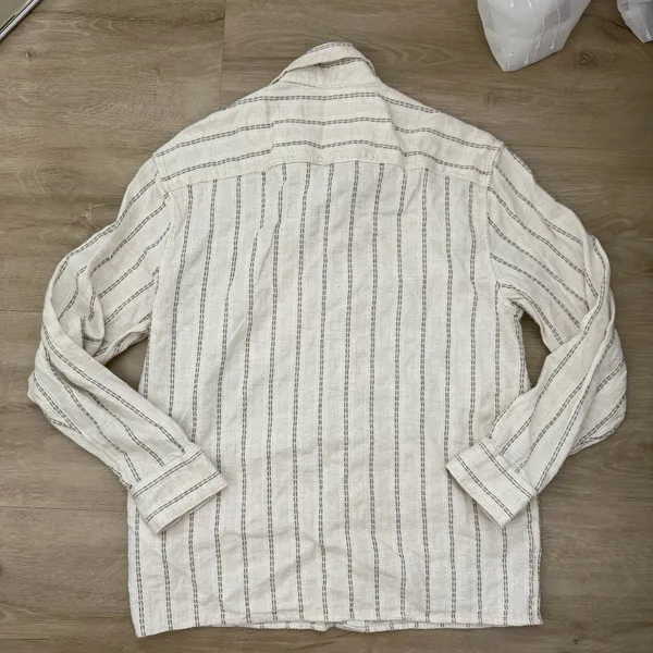 Abercrombie and Fitch Linen Stripes Button Down Shirt - Image 5