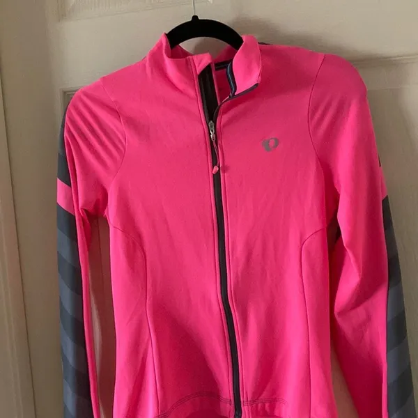 Pearl Izumi Elite Hot Pink Long Sleeve Cycling Jacket Jersey Pockets Like New S - Image 2