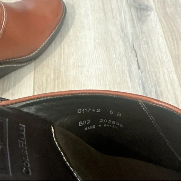Cole Haan Elyssa Wedge Clogs Slip On Mules Shoes Brown Leather‎ Women’s Size 6 - Image 6