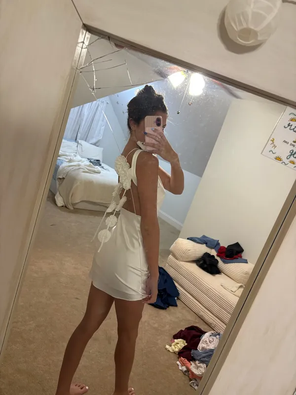 White Cocktail Dress Size XS - Image 2