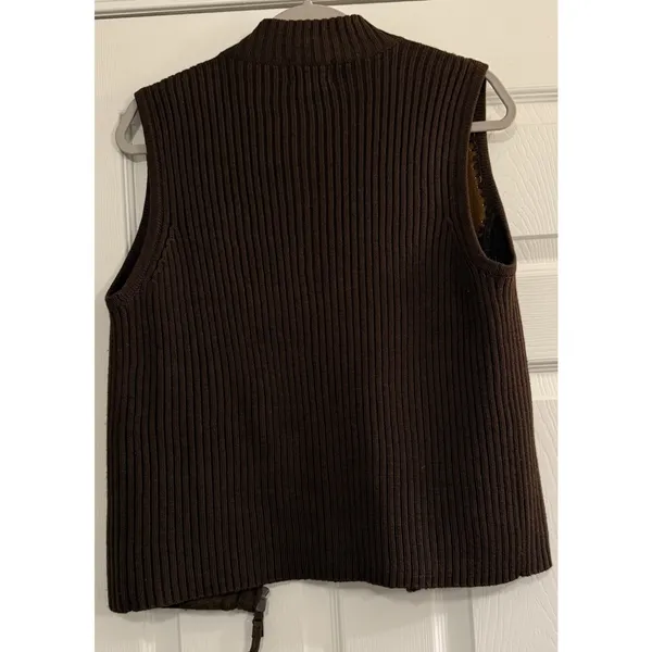 Designer Studio Originals Vest Womens MED Genuine Leather‎ Rodeo Western Cowgirl - Image 4