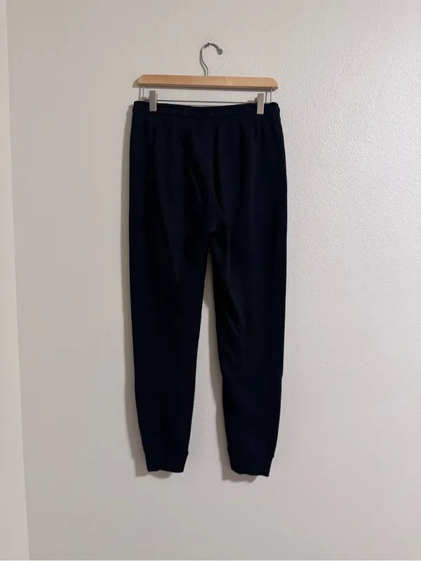Nike Black Jogger Pants with White Swoosh - Image 3