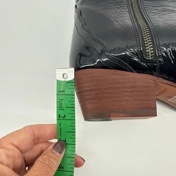 NEW IN‎ BOX Free People New Frontier Western Boot Black Patent Leather Size 40 - Image 11