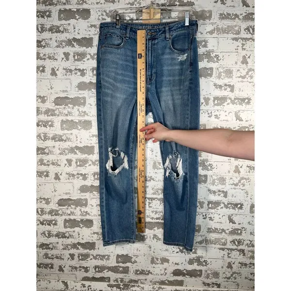 American Eagle | women mom jean denim distressed - Image 6