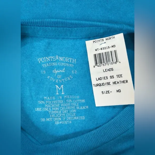 Women’s Camping Leads to Drinking Tee | Points North | Medium | NWT Blue - Image 5