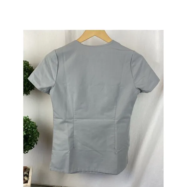 Figs Set 2 Gray Short Sleeve Medical Scrub Tops XXS - Image 6