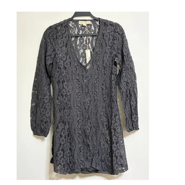 Lovestitch Black Love Letter Lace Mini Dress size Small NWT - Image 2