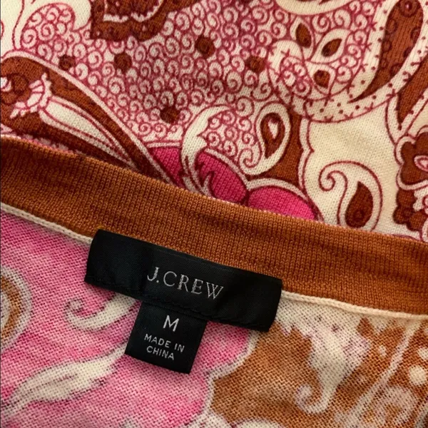 J. crew margot sweater vintage paisley merino wool sz M‎ - Image 9