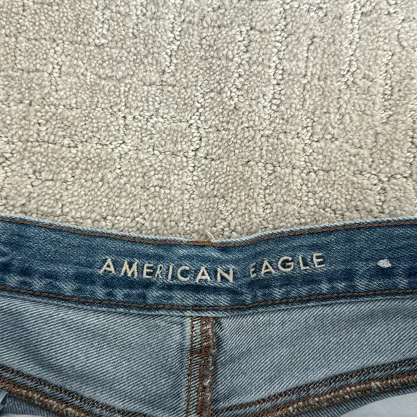 American Eagle “mom shorts” denim Jean cuffed high rise waist medium wash - Image 3