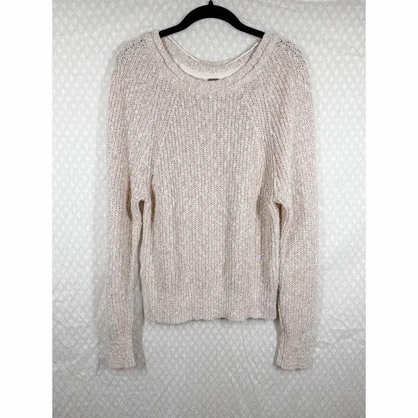 Free People Beige Electric City‎ Chunky Knit Sweater - Image 2
