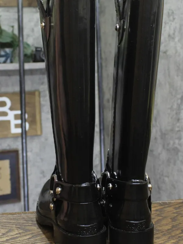 NWT Michael Michael Kors Womens Stormy Rain Boot Harness 40F2STFB5Q Black 8M - Image 10