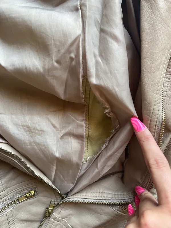 Charlotte Russe Tan Leather Jacket - Image 3