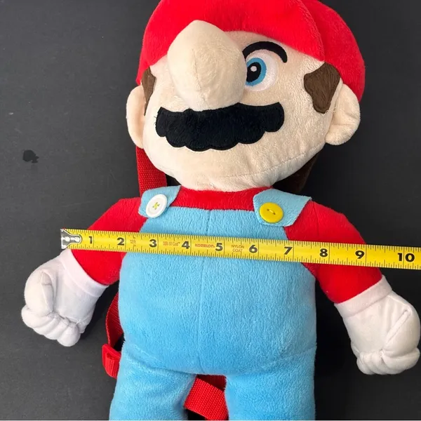Super Mario Bros. Mario 18" Plush Backpack Nintendo Official Product - Image 6