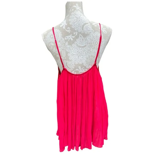Victoria's Secret Red Lace Satin Bow Babydoll Chemise XL Lingerie Chiffon - Image 7