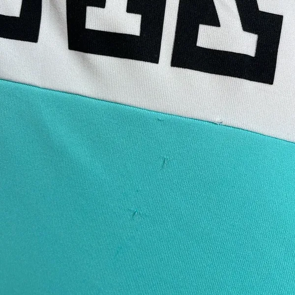 PINK Victoria’s Secret white/light teal black logo tanktop, size L - Image 4