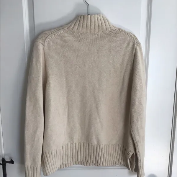 J. Crew Cream Mock Neck Ribbed Hem Sweater - Image 4