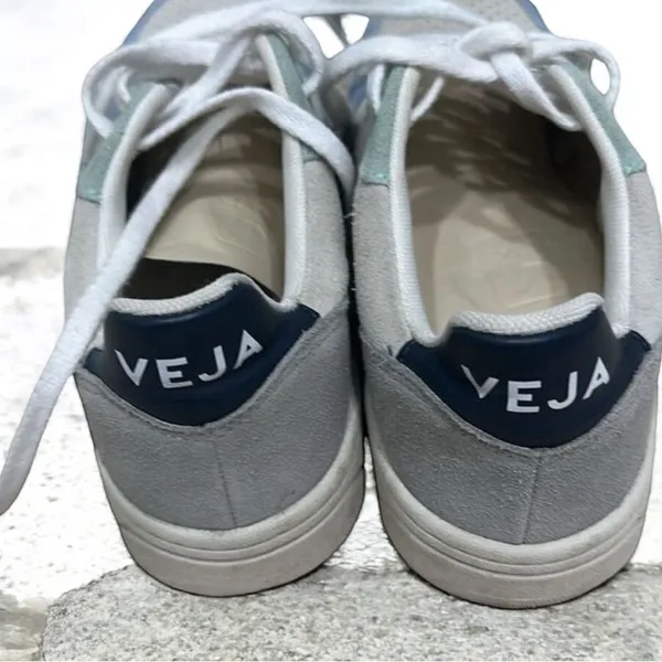 Veja V-10 Women's Multicolor Suede Sneakers Size 8 Lace-Up Athletic - Image 2