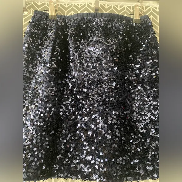 New Witjout Tag Navy Blue Sequin Skirt Size S - Image 2