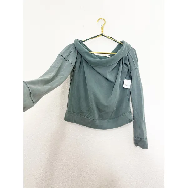 Free People We The Free Not The Same Tee Medium NWT Long Sleeve Off Shoulder - Image 11