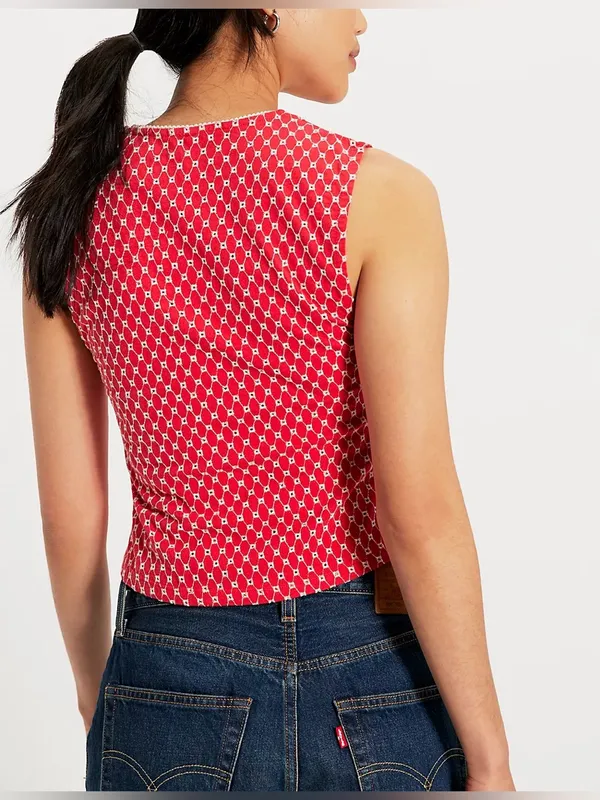 NWOT Free People Good Graces Top - red combo - XS - Image 4