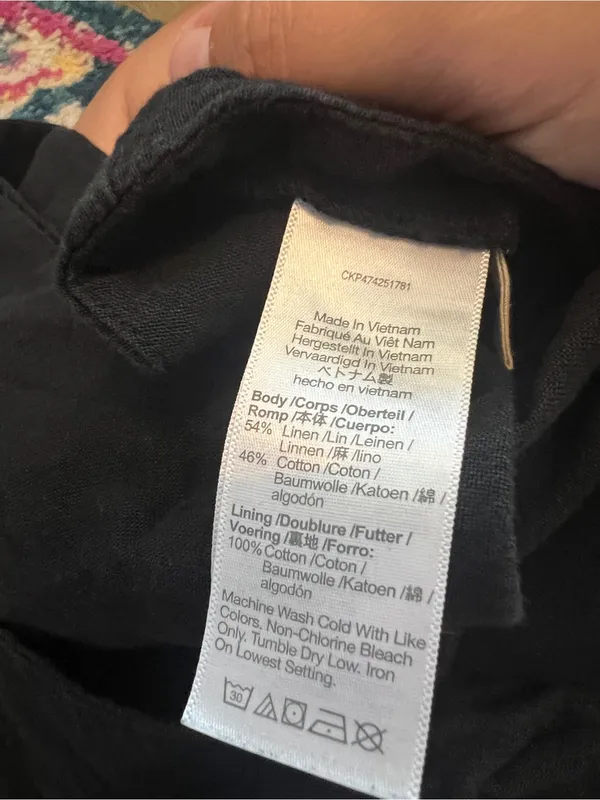 Mango linen blend black mini skort - Image 9