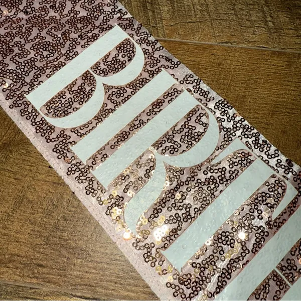 Rose Pink Sequins Glitter 'Birthday Girl' Sash - Image 2