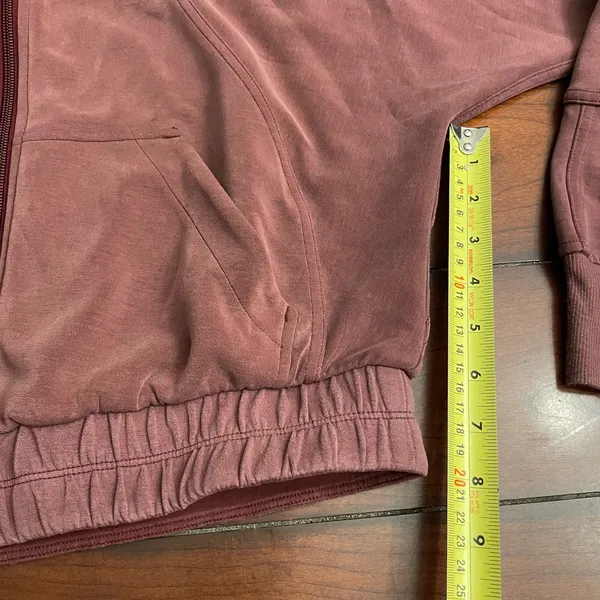 Lululemon Brushed Softstreme‎ Funnel Neck Full Zip Red Merlot - Image 7