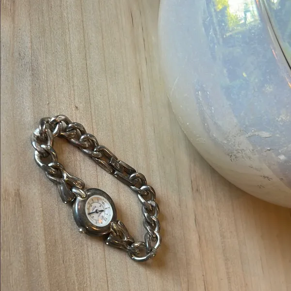 Precision by Gruen Swiss Made Vintage Silver Chain Link Watch - Image 9