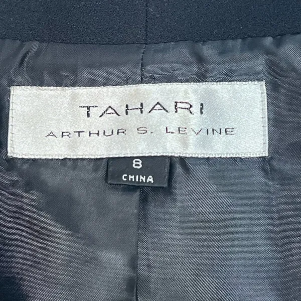 Tahari Arthur S Levine Vintage Black Blazer Jacket Pant Suit 2pc Set Womens 8 - Image 13