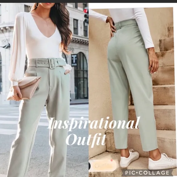 OVI High waist belted pocketed pants size M - Image 5
