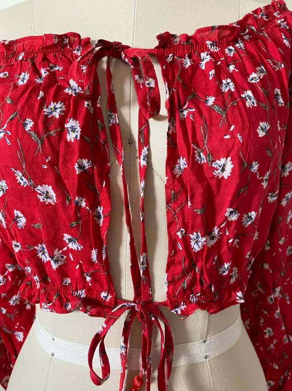 LF Red Mint Vanilla off The Shoulder Top - Image 6