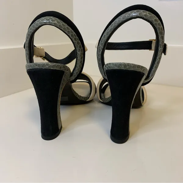 Tory Burch Puffed Up Suede and Snakeskin Embossed Leather Sandal NWOB Size 9 - Image 5