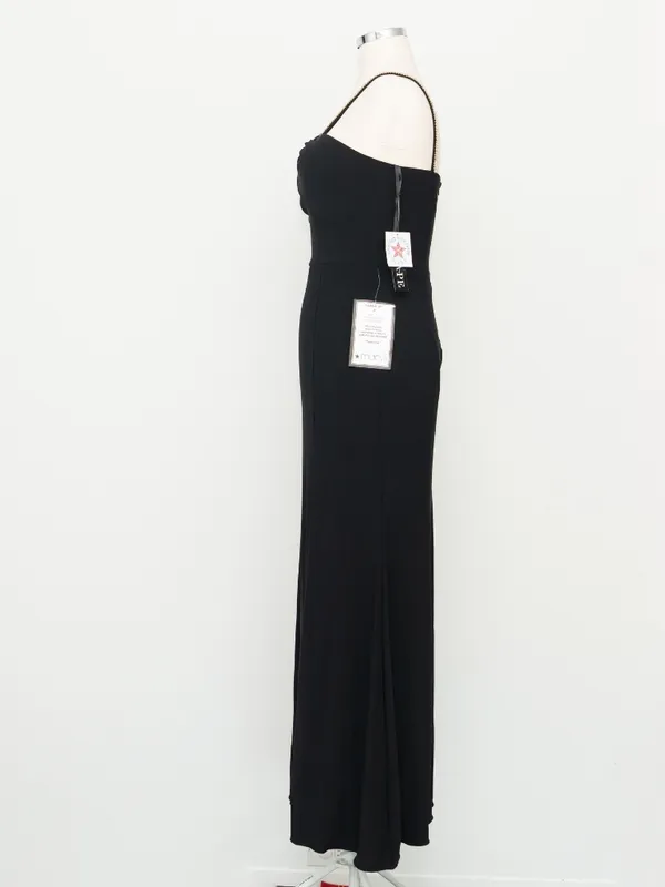 XSCAPE - Asymmetric‎ Rhinestone Strap Gown - Image 5