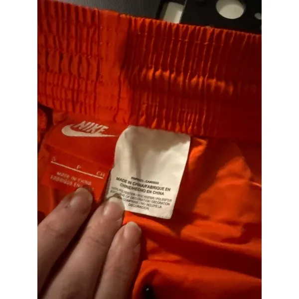 Nike Womens Orange Athletic Shorts With Black Stripe Accents - Lightweight - Image 7
